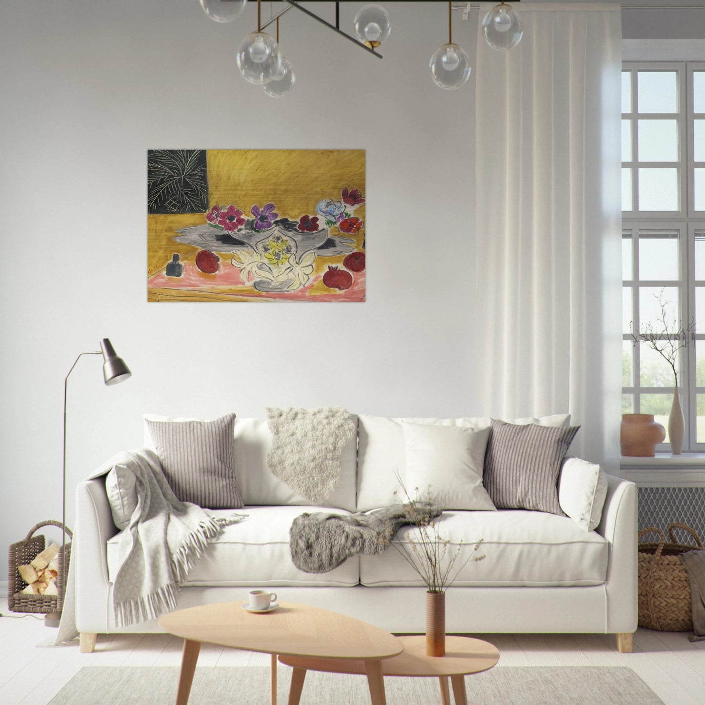 ANEMONES ET GRENADES 1946 - Henri Matisse Brushed Aluminum Print - 70x100 cm / 28x40 inches | Henri Matisse Aluminum Print | Henri Matisse Prints