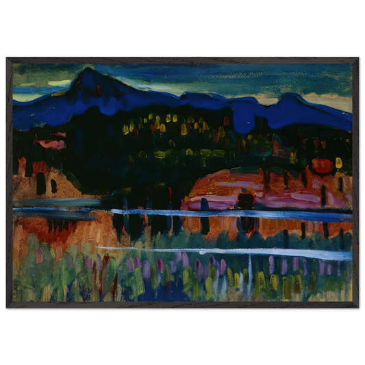 MURNAU AM STAFFELSEE 1908 - Wassily Kandinsky 70x100 cm / 28x40 inches Framed Art Print – Black Wooden Frame