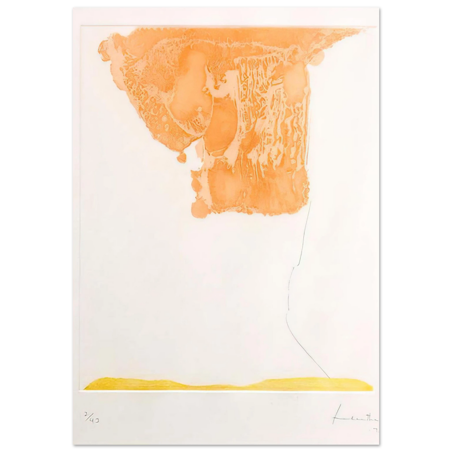 Helen Frankenthaler - Pranzo Italiano - 1973 Wall art - 27x35 cm / 11x14 inches - Premium Wooden Framed Poster With Fine Art Paper-canvas - Black frame