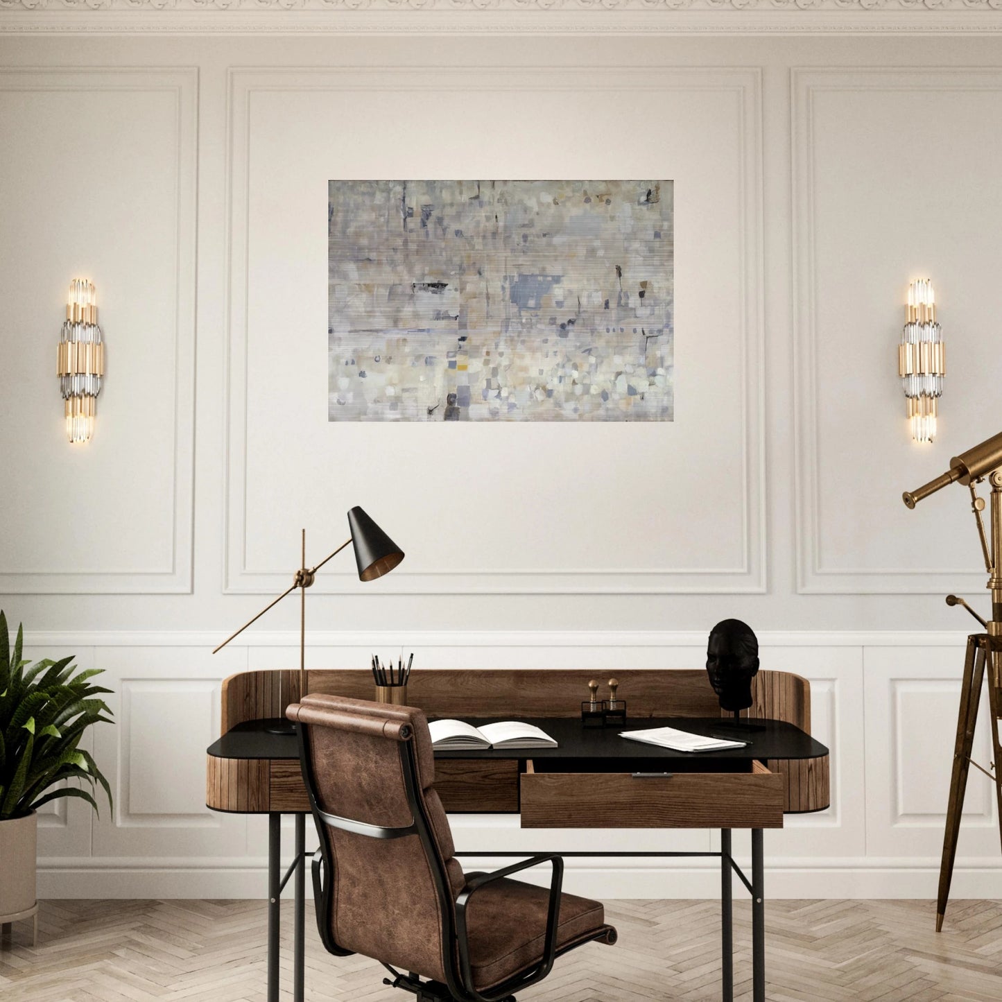 Blanche - 1958 - Maria Helena Vieira da Silva Brushed Aluminum Print - 70x100 cm / 28x40 inches | Maria Helena Vieira da Silva Aluminum Print | Maria Helena Vieira da Silva Prints