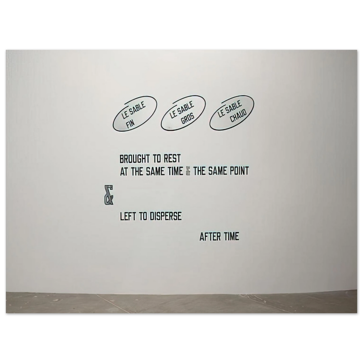 Lawrence Weiner - Le sable fin... - 2008  75x100 cm / 30x40inches Fine Art Poster