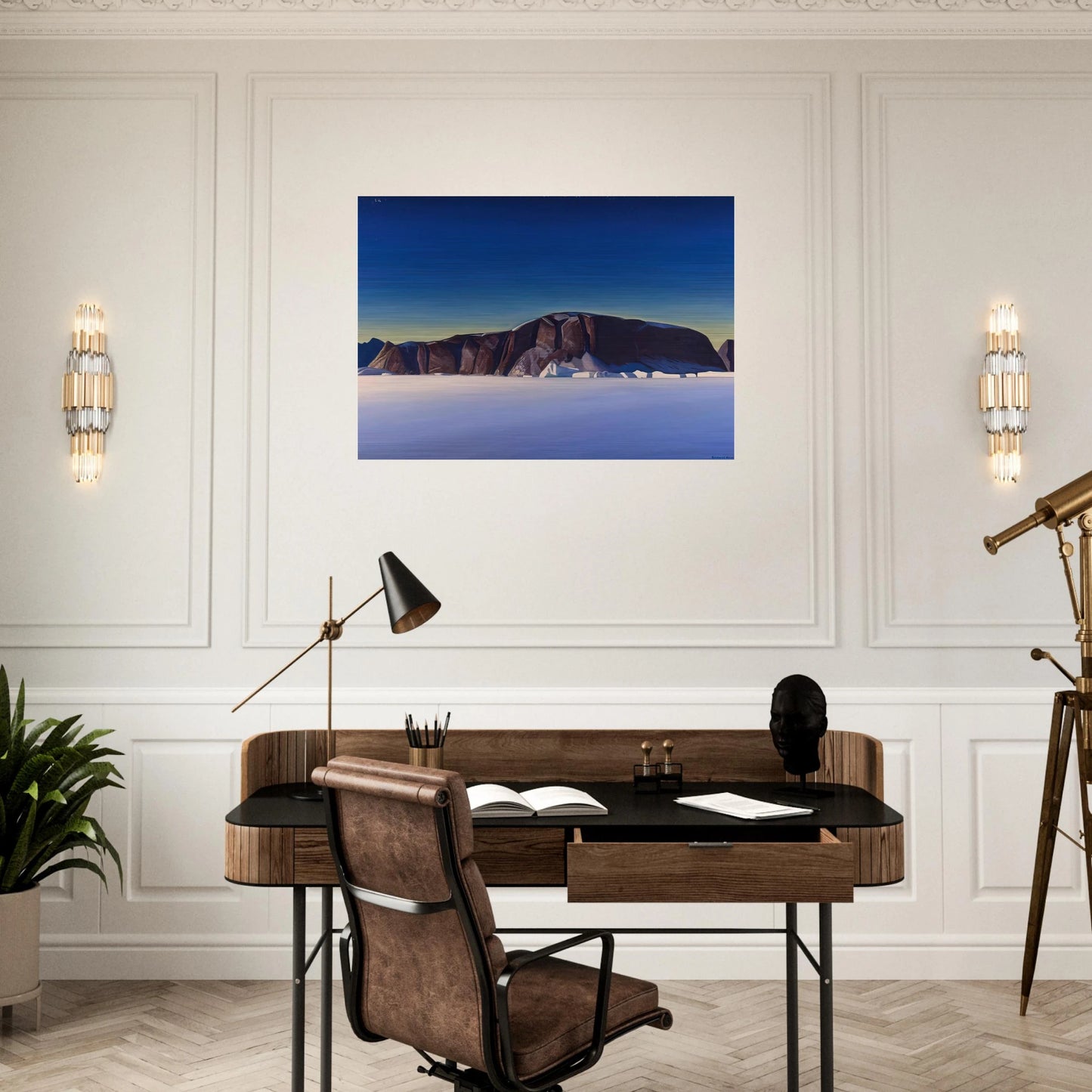 Greenland Coast - Rockwell Kent Brushed Aluminum Print - 70x100 cm / 28x40 inches | Rockwell Kent Aluminum Print | Rockwell Kent Prints
