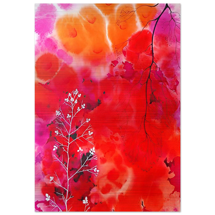 Flower Fantasy - Eyvind Earle Brushed Aluminum Print - 70x100 cm / 28x40 inches | Eyvind Earle Aluminum Print | Eyvind Earle Prints