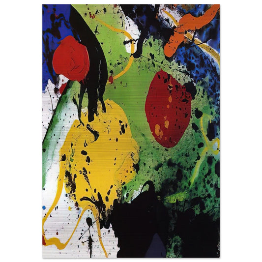 Untitled  SFP-89-57  - Sam Francis Brushed Aluminum Print - 70x100 cm / 28x40 inches | Sam Francis Aluminum Print | Sam Francis Prints