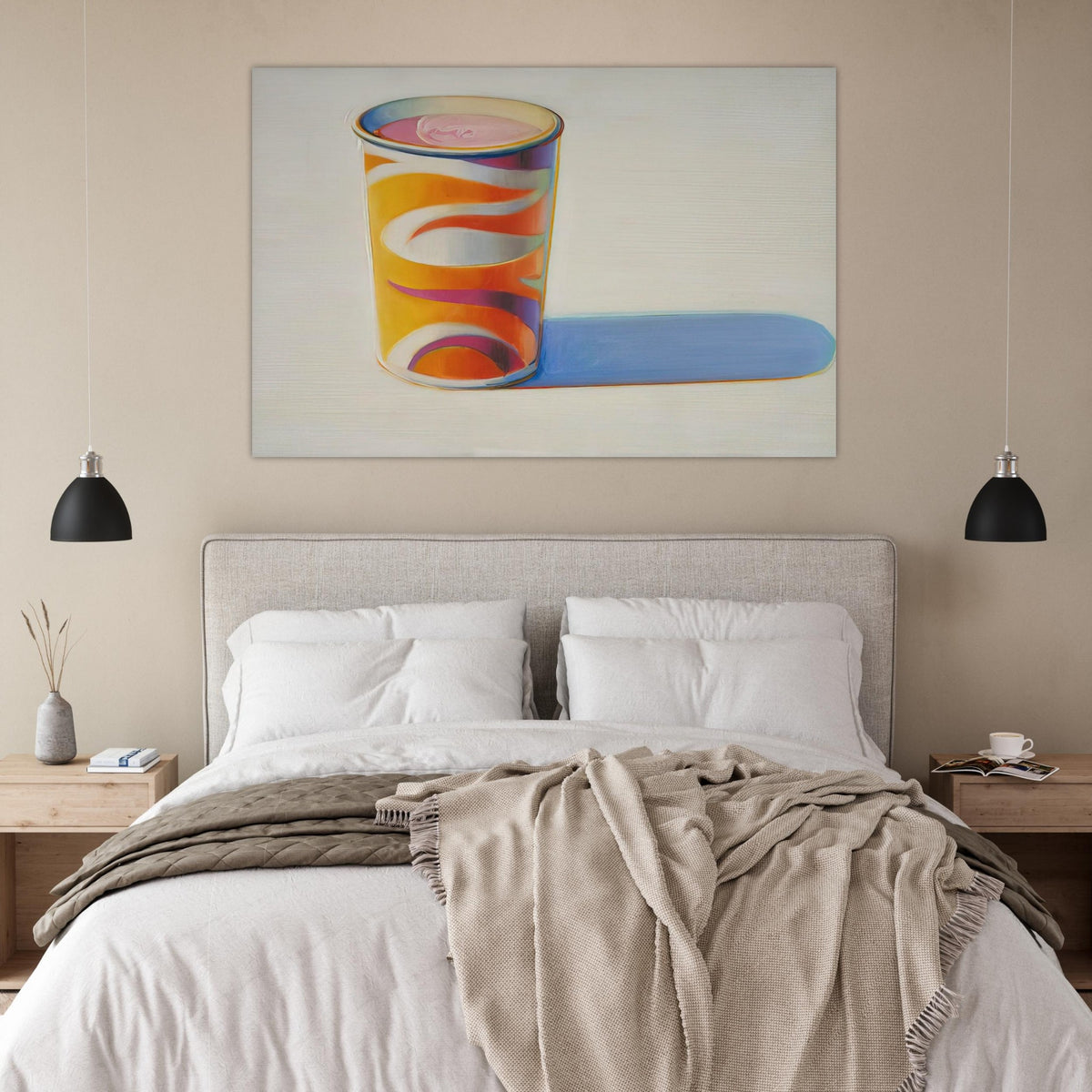 Drink Cup - 1972 - Wayne Thiebaud Art Prints - 100x150 cm / 40x60″ inches | Wayne Thiebaud Poster | Wayne Thiebaud Prints