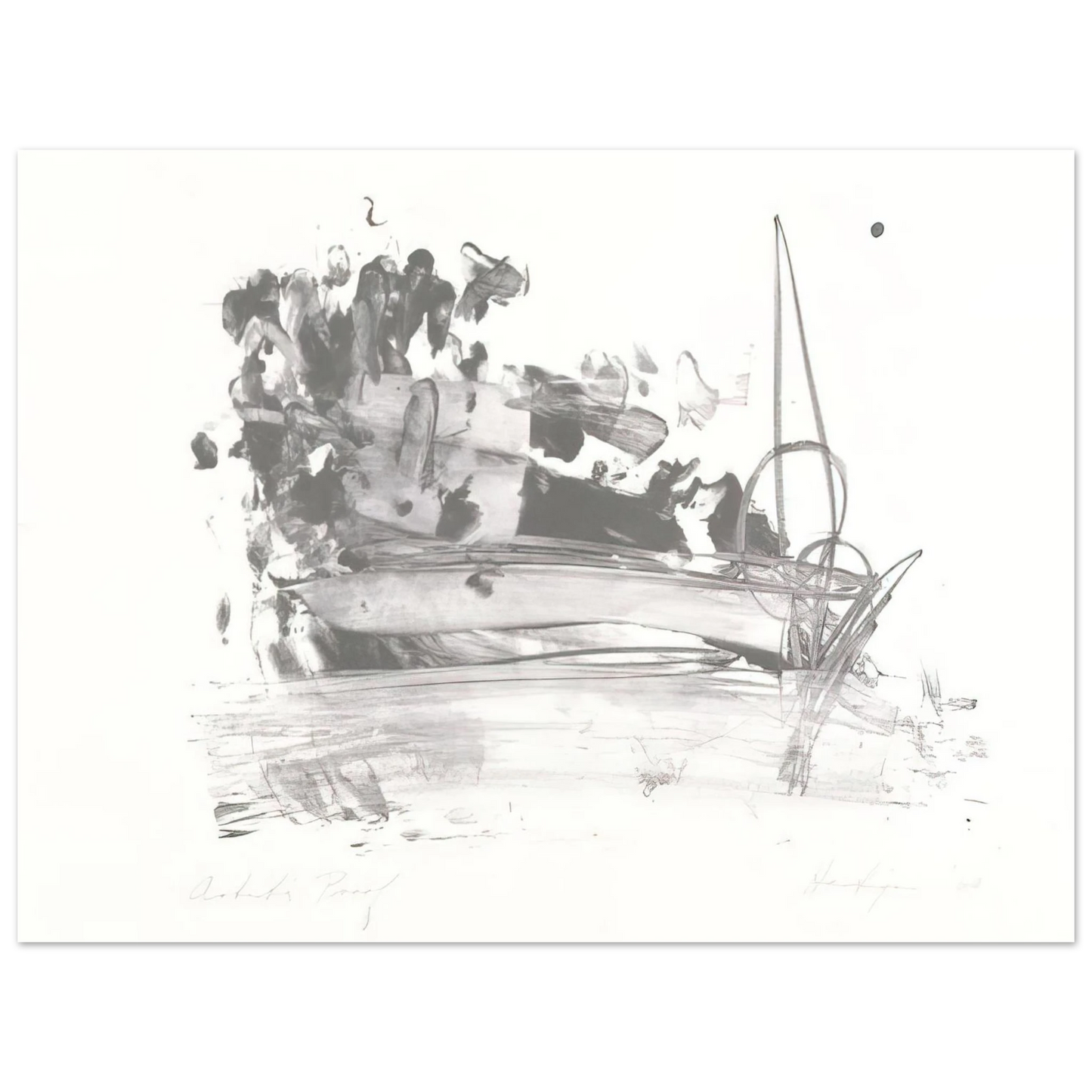 Grace Hartigan - The Hero Leaves His Ship  75x100 cm / 30x40inches Fine Art Poster