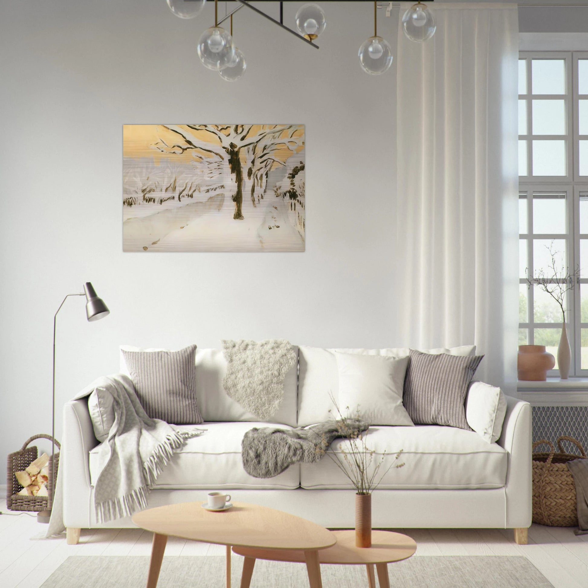 LATE AFTERNOON SNOW 1972 - Fairfield Porter Brushed Aluminum Print - 70x100 cm / 28x40 inches | Fairfield Porter Aluminum Print | Fairfield Porter Prints