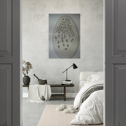 Concept Spatiale - 1963 - Lucio Fontana Brushed Aluminum Print - 70x100 cm / 28x40 inches | Lucio Fontana Aluminum Print | Lucio Fontana Prints