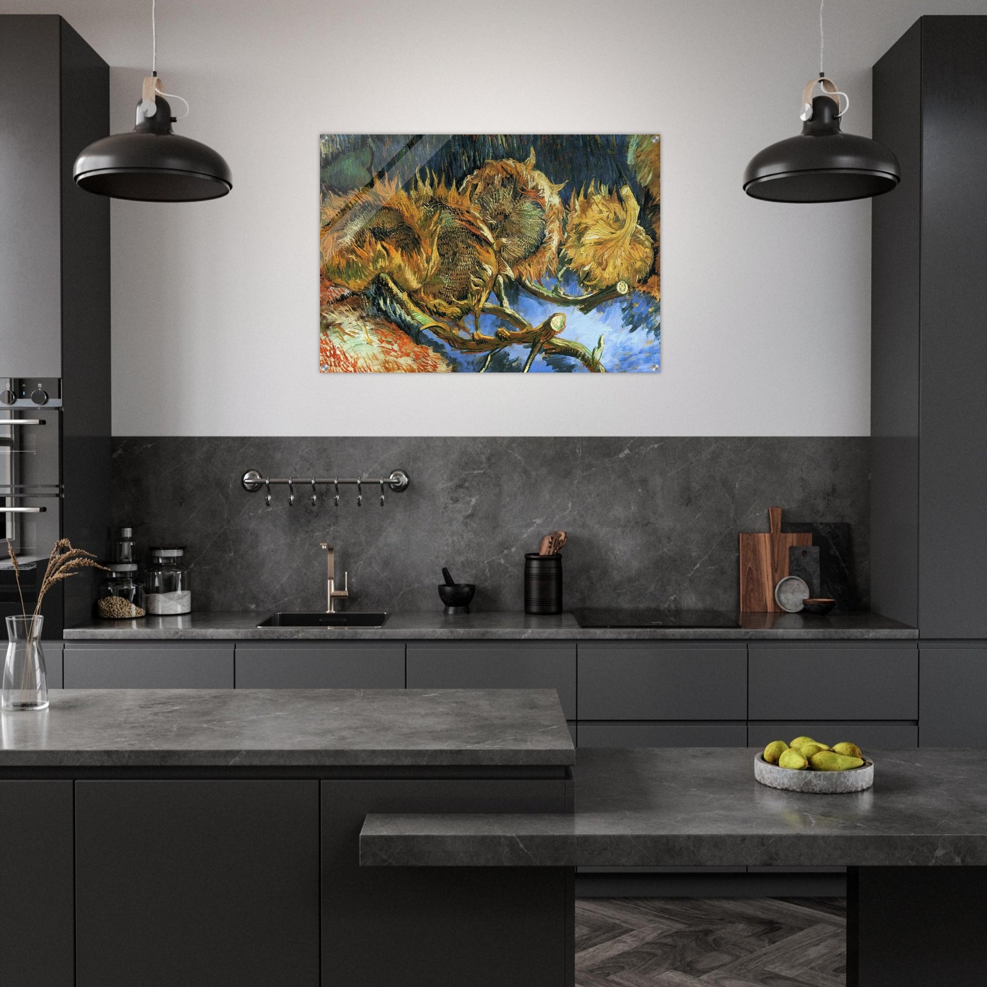 Still Life with Four Sunflowers - Vincent van Gogh Acrylic Print - 70x100 cm / 28x40″ inches
