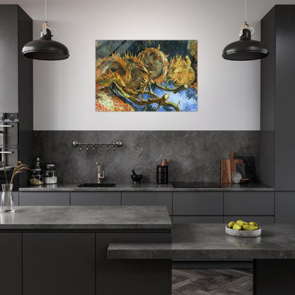 Still Life with Four Sunflowers - Vincent van Gogh Acrylic Print - 70x100 cm / 28x40″ inches