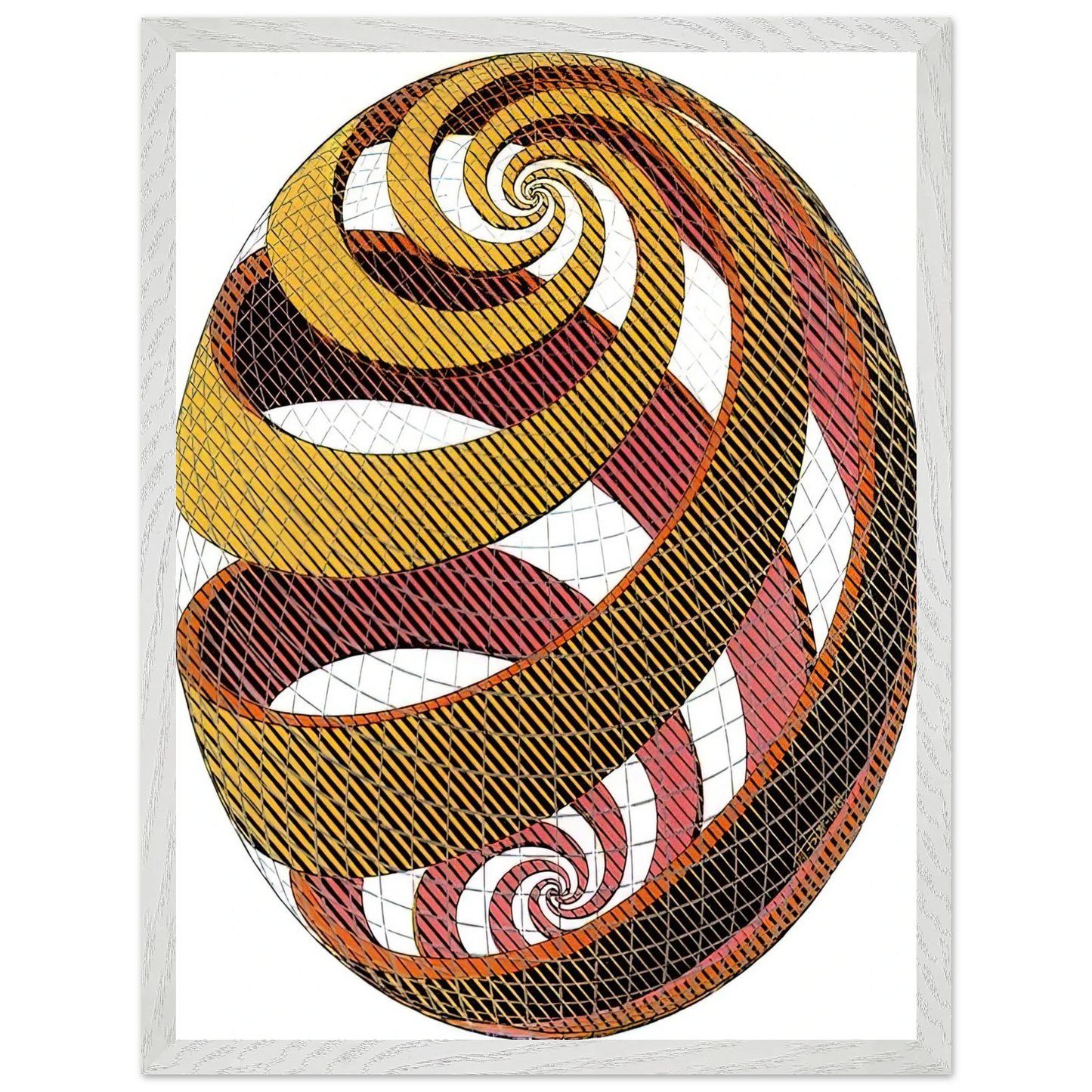 MC Escher - SPHERE SPIRALS Wall Art - 60x80 cm / 24x32 inches - Fine Art Poster-canvas - -