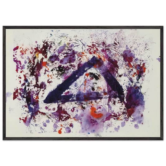 Untitled  SF220S  - Sam Francis 70x100 cm / 28x40 inches Framed Art Print – Black Wooden Frame