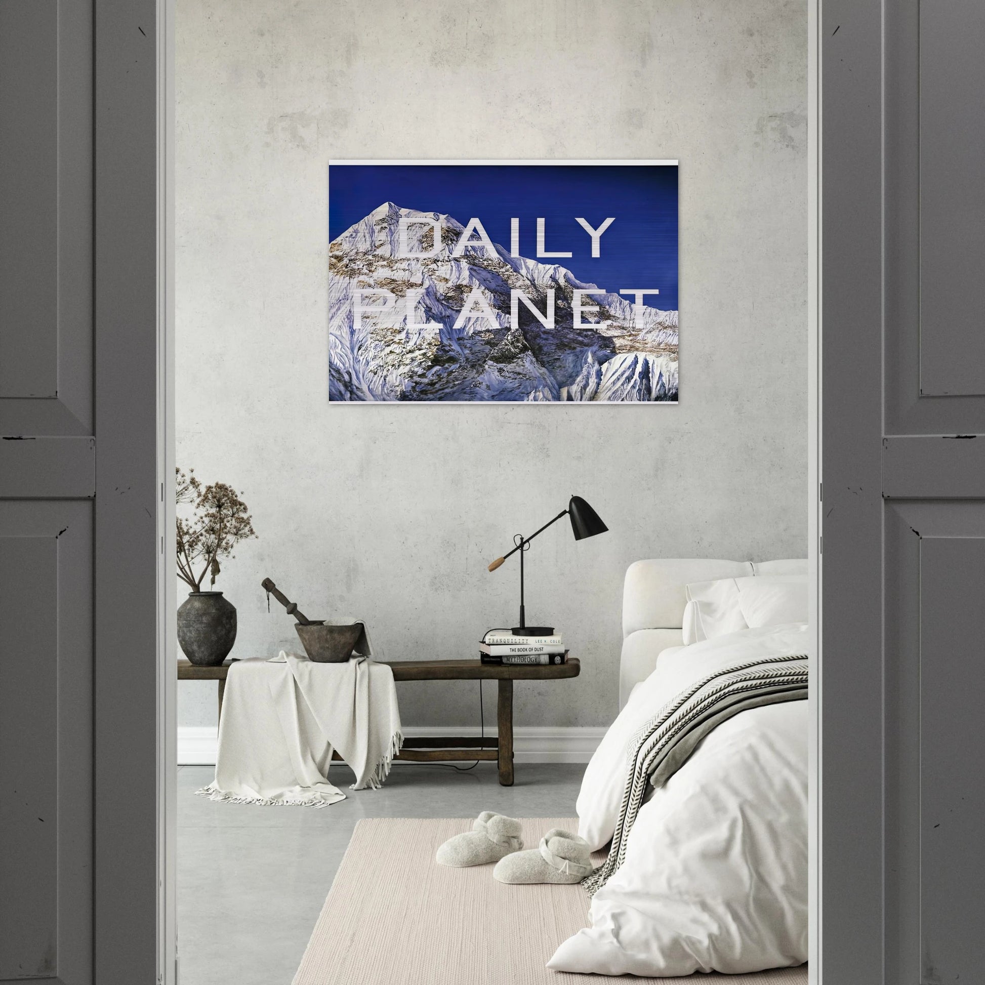 DAILY PLANET 2003 - Edward Ruscha Brushed Aluminum Print - 70x100 cm / 28x40 inches | Edward Ruscha Aluminum Print | Edward Ruscha Prints