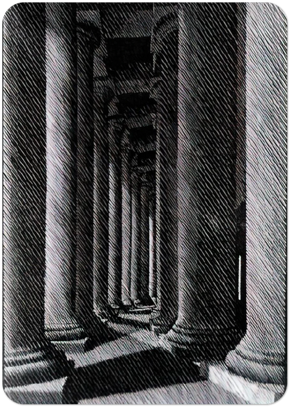 NOCTURNAL ROME COLONADE OF ST PETER S By MC Escher Pack of 10 Post Cards | MC Escher Post Cards | A6 (10.5 x 14.8 cm) - 4.1 x 5.8 inches