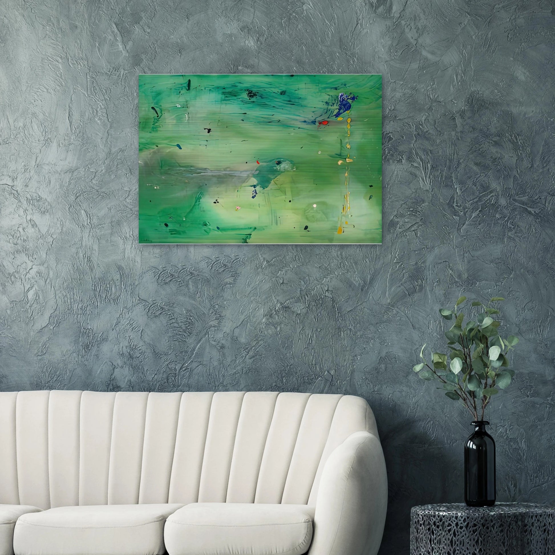 A Green Thought in a Green Shade, 1981- - Helen Frankenthaler Brushed Aluminum Print - 70x100 cm / 28x40 inches | Helen Frankenthaler Aluminum Print | Helen Frankenthaler Prints
