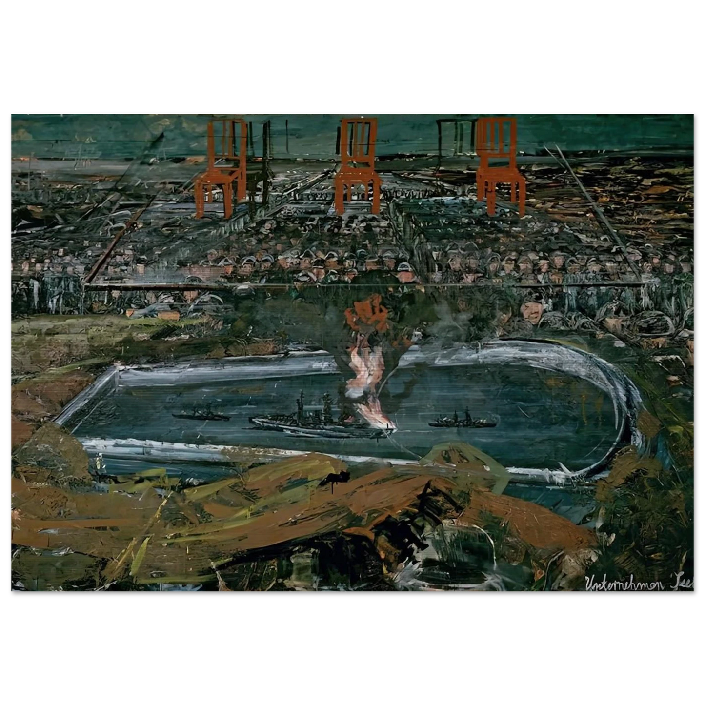 OPERATION SEA LION 1975 - Anselm Kiefer Brushed Aluminum Print - 70x100 cm / 28x40 inches | Anselm Kiefer Aluminum Print | Anselm Kiefer Prints