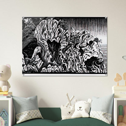CALANCHE OF PIANA CORSICA FEBRUARY 1934 1934 - MC Escher Acrylic Print - 70x100 cm / 28x40″ inches | Maurits Cornelis Escher Prints
