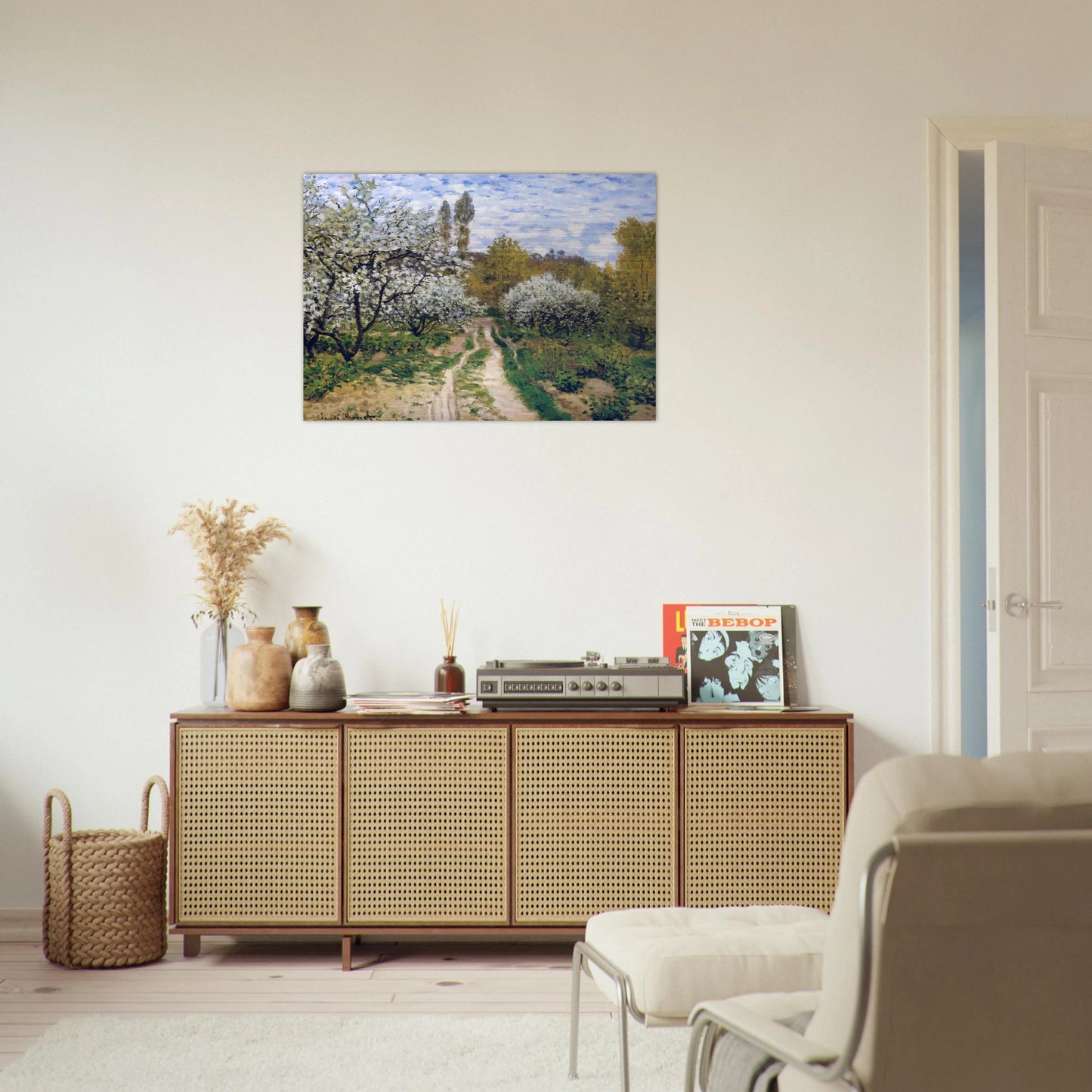 Trees in Bloom - claude monet Brushed Aluminum Print - 70x100 cm / 28x40 inches | claude monet Aluminum Print | claude monet Prints