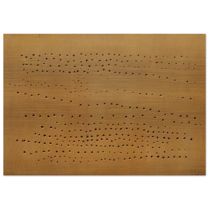 Concept Spatiale - 1950 - Lucio Fontana Brushed Aluminum Print - 70x100 cm / 28x40 inches | Lucio Fontana Aluminum Print | Lucio Fontana Prints