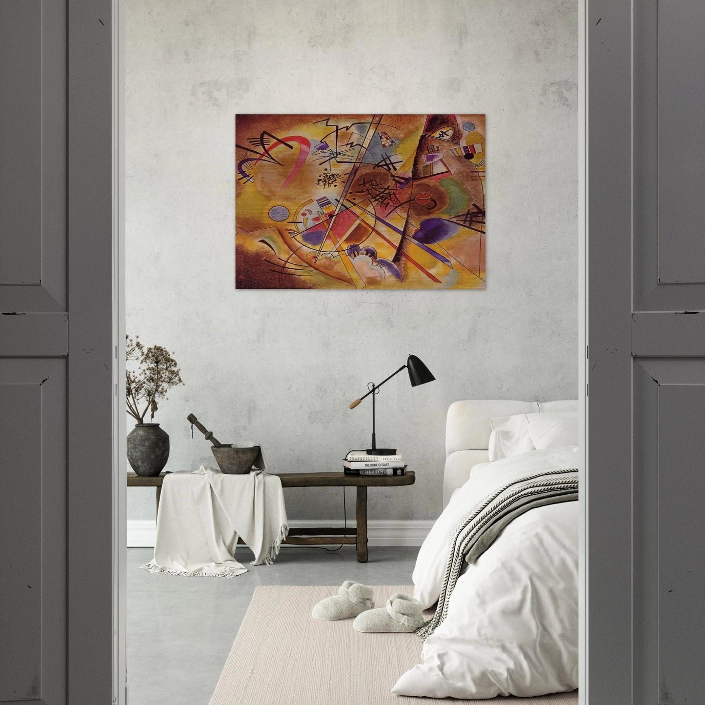 SMALL DREAM IN RED 1925 - Wassily Kandinsky Brushed Aluminum Print - 70x100 cm / 28x40 inches | Wassily Kandinsky Aluminum Print | Wassily Kandinsky Prints