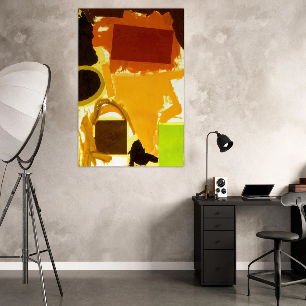Abstract Painting with Boxes 2 - 1963 - Ronnie Landfield Art Prints - 100x150 cm / 40x60″ inches | Ronnie Landfield Poster | Ronnie Landfield Prints