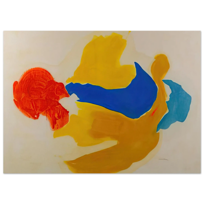 Helen Frankenthaler - Blue Jay - 1963  United States Wall art - 13x18 cm / 5x7 Inches - Premium Wooden Framed Poster With Fine Art Paper - Black frame
