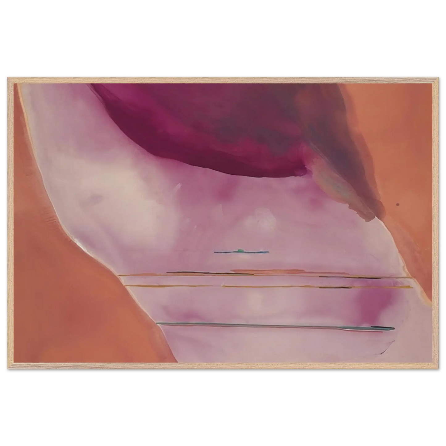 Helen Frankenthaler - Pendulum - 1972 Wall art - 70x70 cm / 28x28 Inches - Premium Wooden Framed Poster With Fine Art Paper - Wood frame