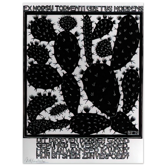 MC Escher - EMBLEMATA CACTUS Wall Art - 21x29.7 cm / 8x12" - Fine Art Poster - -