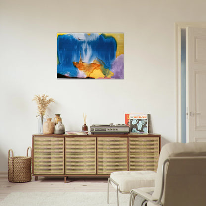 Moveable Blue, 1973- - Helen Frankenthaler Brushed Aluminum Print - 70x100 cm / 28x40 inches | Helen Frankenthaler Aluminum Print | Helen Frankenthaler Prints