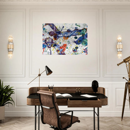 King Corpse  SFS-288  - Sam Francis Brushed Aluminum Print - 70x100 cm / 28x40 inches | Sam Francis Aluminum Print | Sam Francis Prints