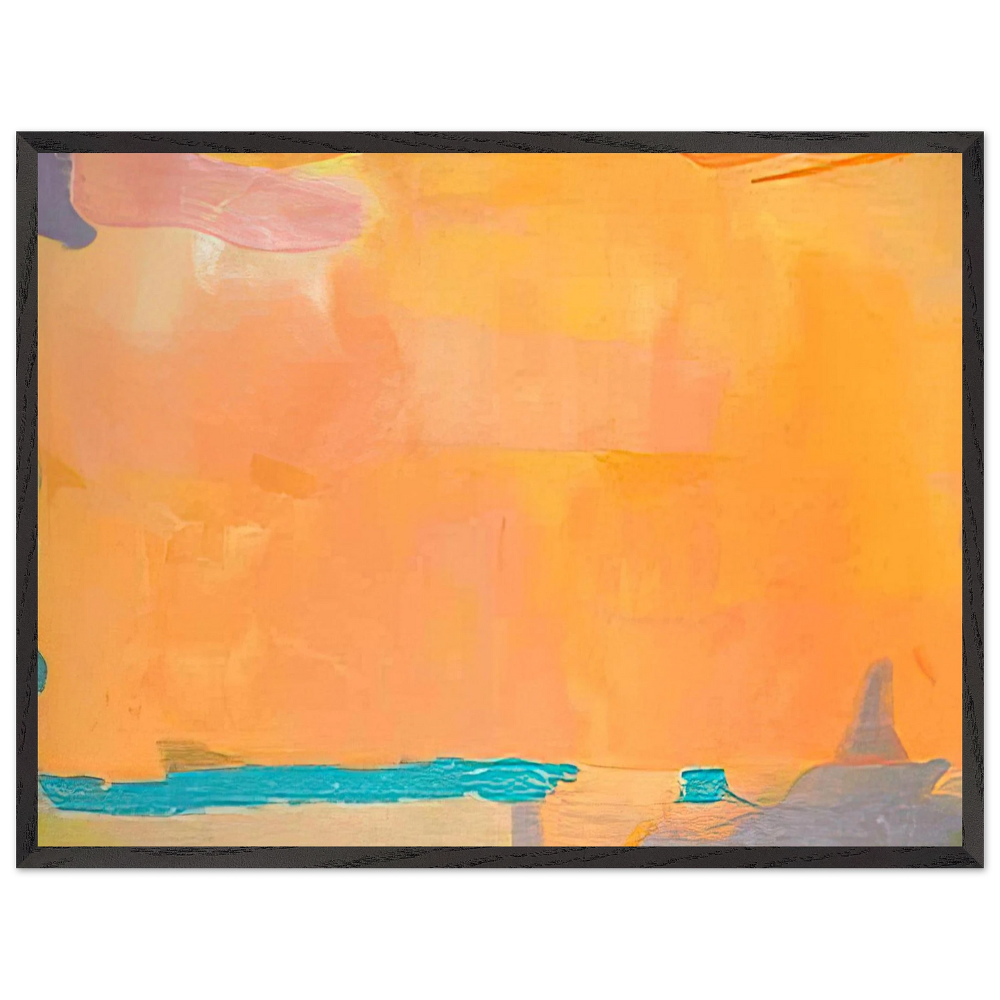 Helen Frankenthaler - Royal Fireworks - 1975 Wall art - 27x35 cm / 11x14 inches - Premium Wooden Framed Poster With Fine Art Paper-canvas - White frame
