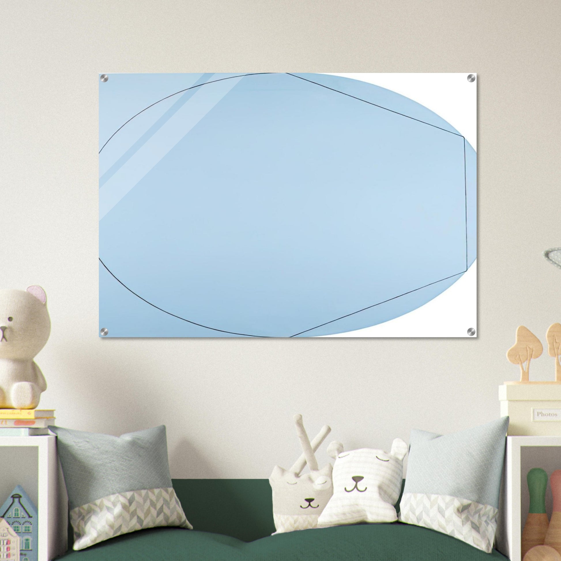 CIRCLE IN AND OUT OF A POLYGON 2 1973 - Robert Mangold Acrylic Print - 70x100 cm / 28x40″ inches