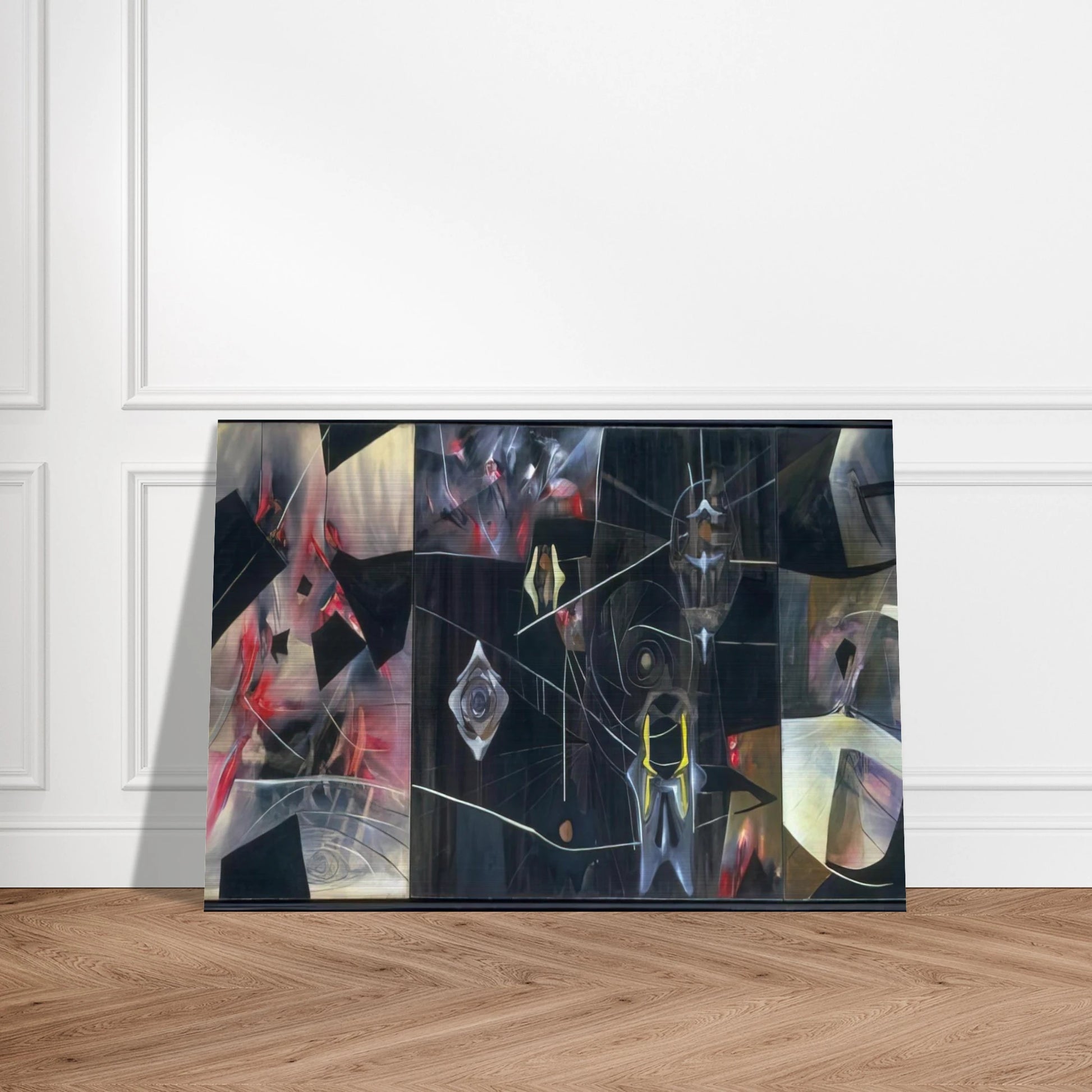 BLACK VIRTUE 1943 - Roberto Matta Brushed Aluminum Print - 70x100 cm / 28x40 inches | Roberto Matta Aluminum Print | Roberto Matta Prints