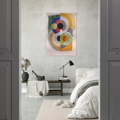 COMPOSITION WITH DISCS - Sonia Delaunay Brushed Aluminum Print - 70x100 cm / 28x40 inches | Sonia Delaunay Aluminum Print | Sonia Delaunay Prints