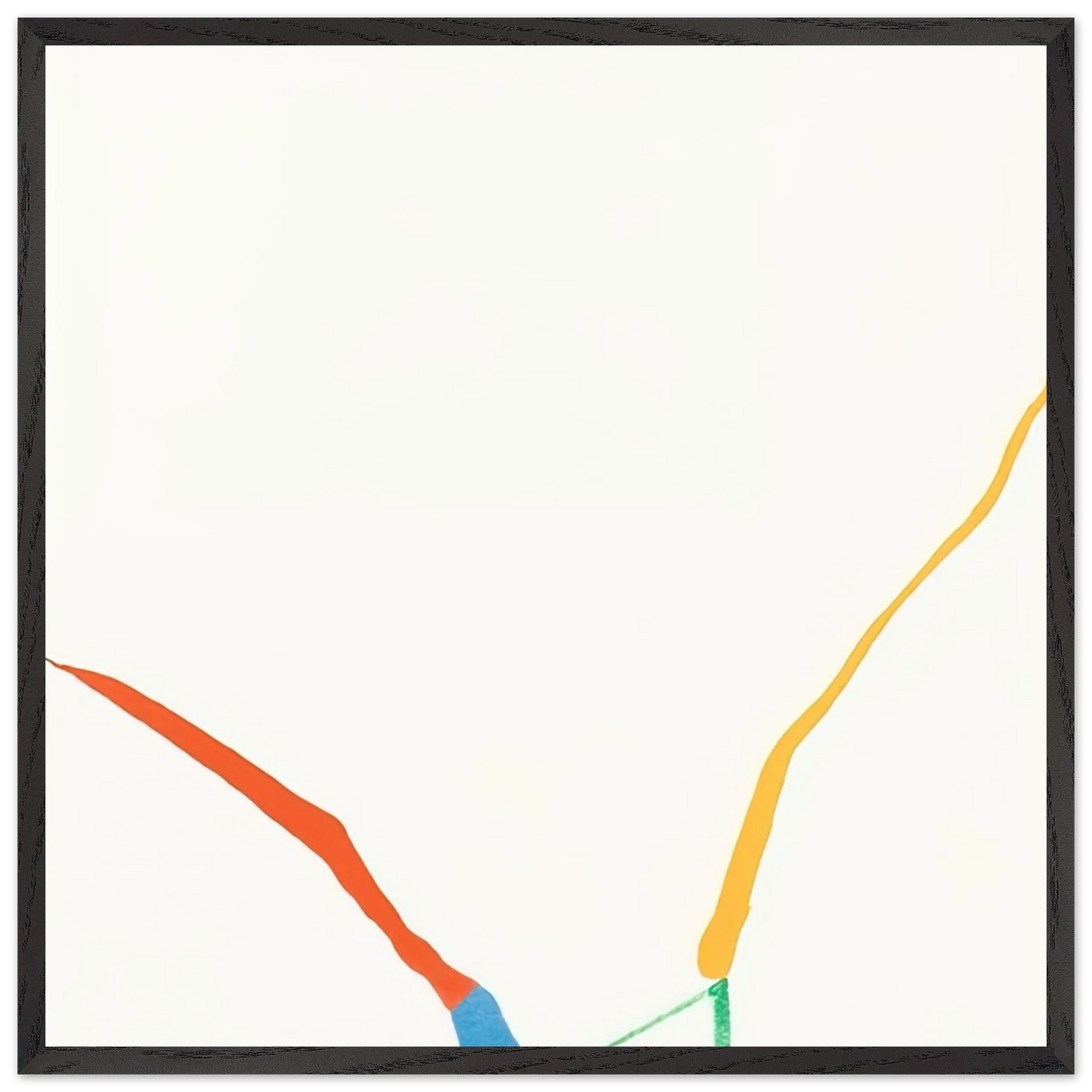 Helen Frankenthaler - What Red Lines Can Do - 1970 Wall art - 60x80 cm / 24x32 inches - Premium Wooden Framed Poster With Fine Art Paper-canvas - Black frame
