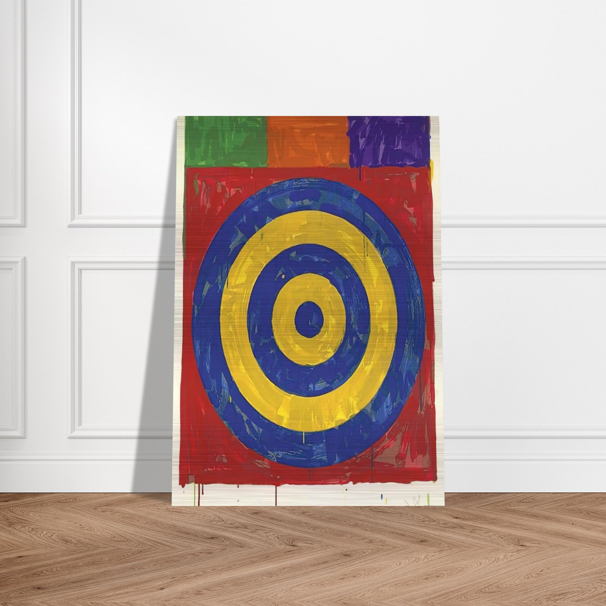 TARGET ULAE 147 1974 - Jasper Johns Brushed Aluminum Print - 70x100 cm / 28x40 inches | Jasper Johns Aluminum Print | Jasper Johns Prints