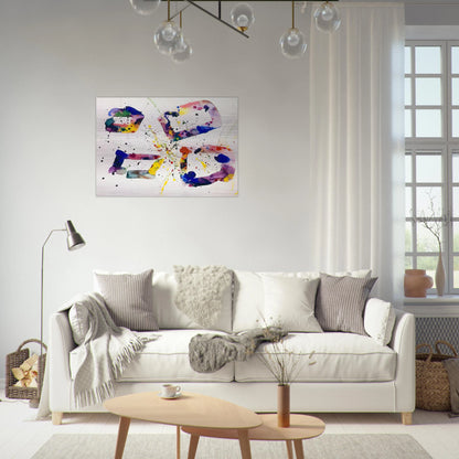 Untitled  SF74-189  - Sam Francis Brushed Aluminum Print - 70x100 cm / 28x40 inches | Sam Francis Aluminum Print | Sam Francis Prints