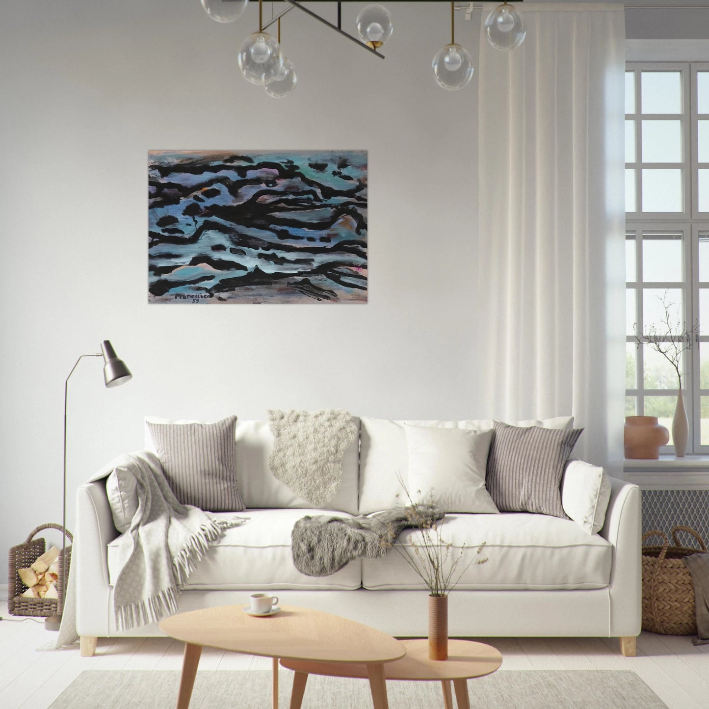 Composition - 1959 - Alfred Manessier Brushed Aluminum Print - 70x100 cm / 28x40 inches | Alfred Manessier Aluminum Print | Alfred Manessier Prints