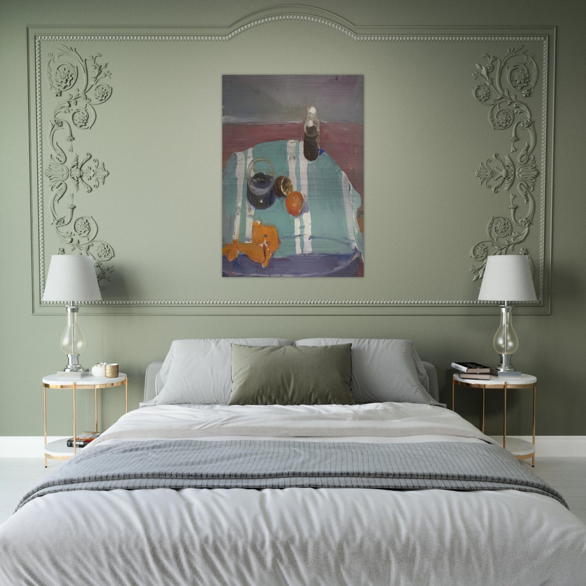 Still Life with Orange Peel - Richard Diebenkorn Brushed Aluminum Print - 70x100 cm / 28x40 inches | Richard Diebenkorn Aluminum Print | Richard Diebenkorn Prints