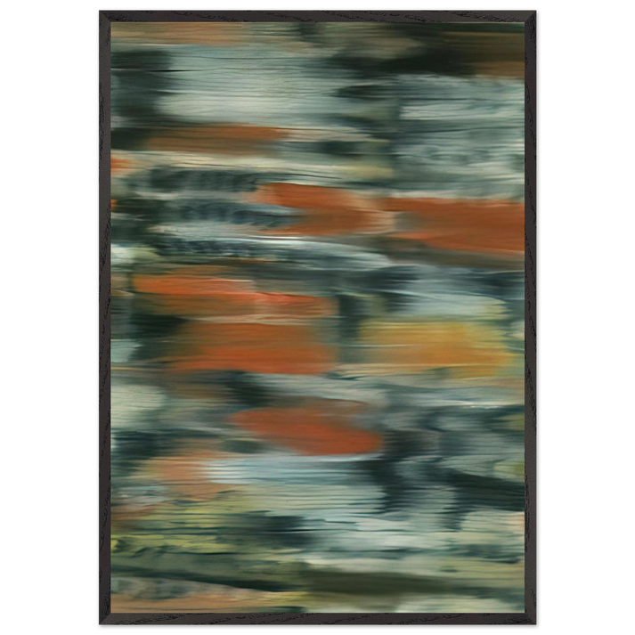 TOWNSCAPE PX 1968 - Gerhard Richter 70x100 cm / 28x40 inches Framed Art Print – Black Wooden Frame