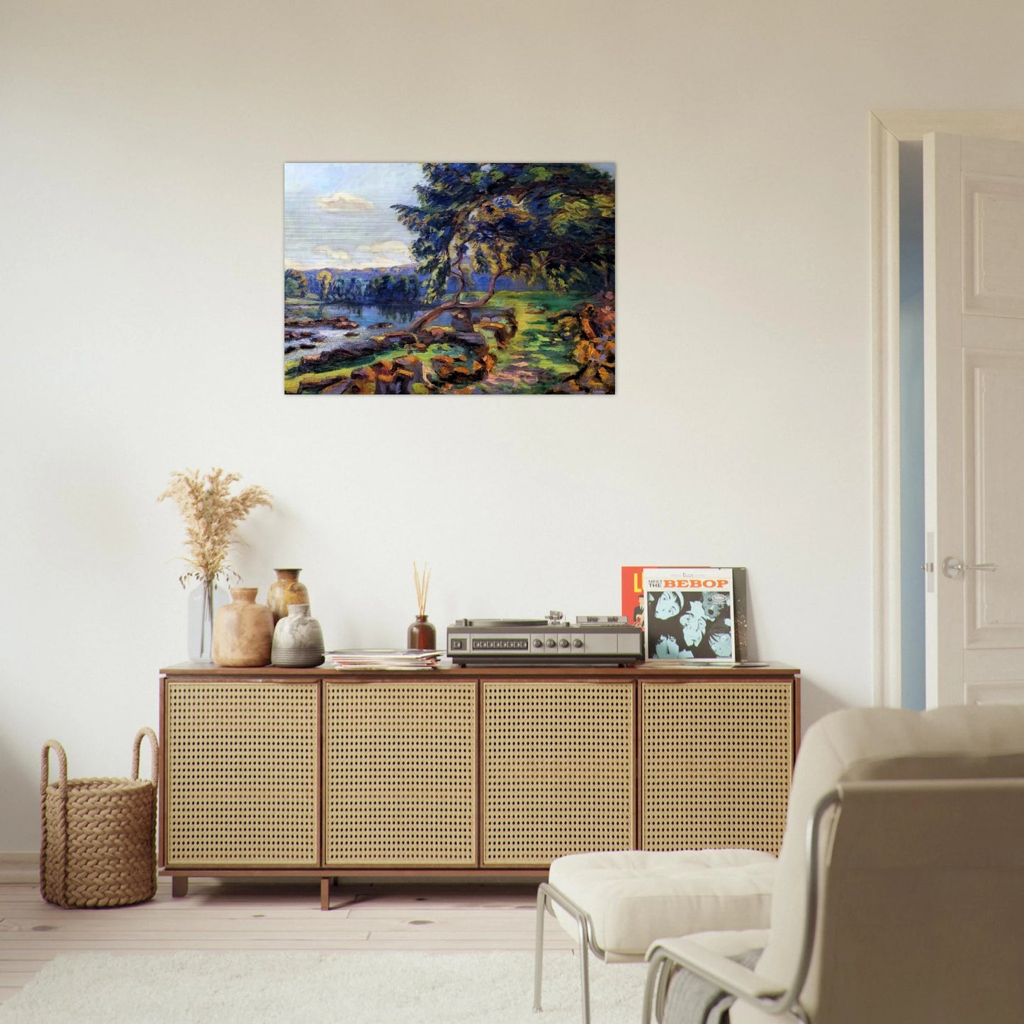 Les rapides a Genetin - 1900 - Armand Guillaumin Brushed Aluminum Print - 70x100 cm / 28x40 inches | Armand Guillaumin Aluminum Print | Armand Guillaumin Prints