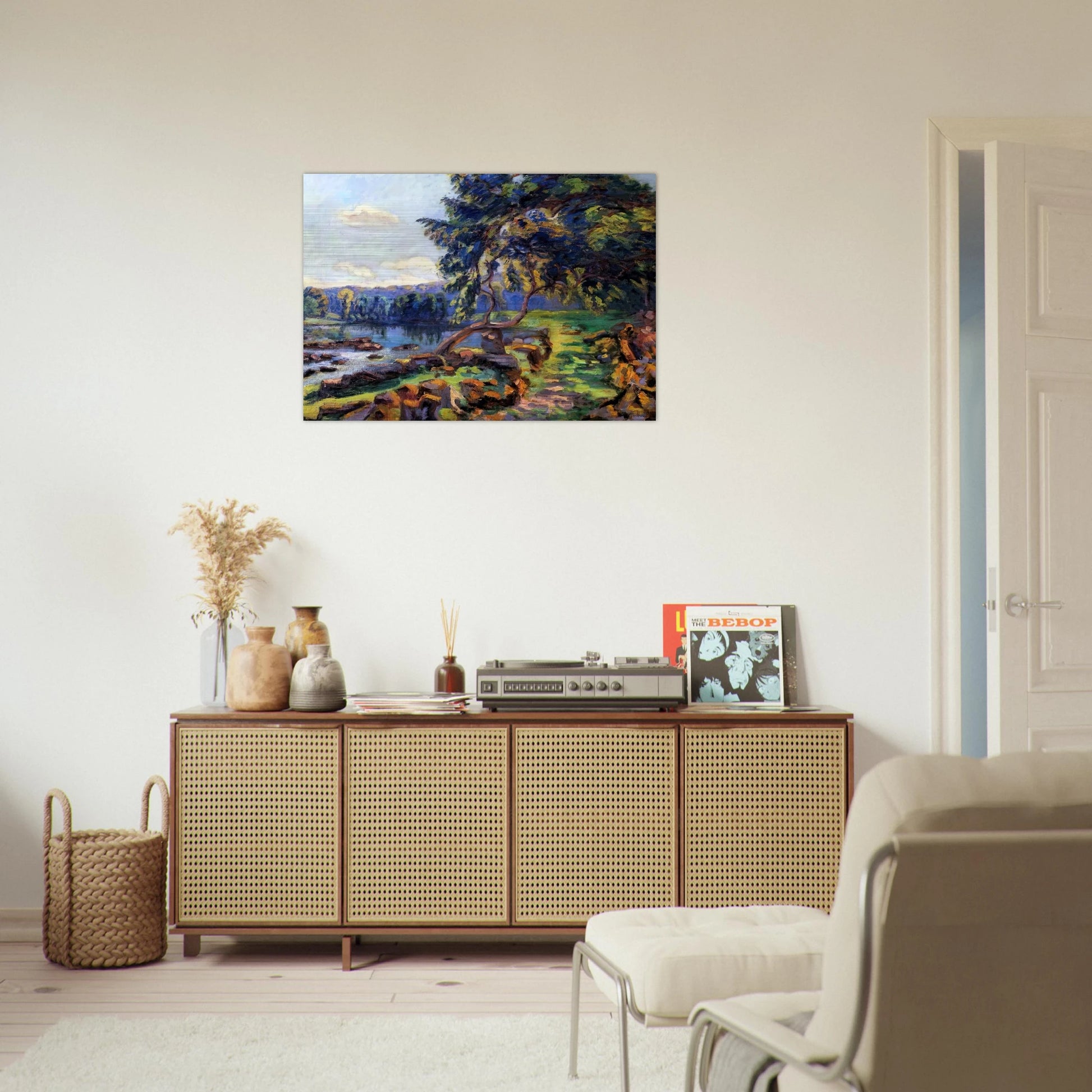 Les rapides a Genetin - 1900 - Armand Guillaumin Brushed Aluminum Print - 70x100 cm / 28x40 inches | Armand Guillaumin Aluminum Print | Armand Guillaumin Prints