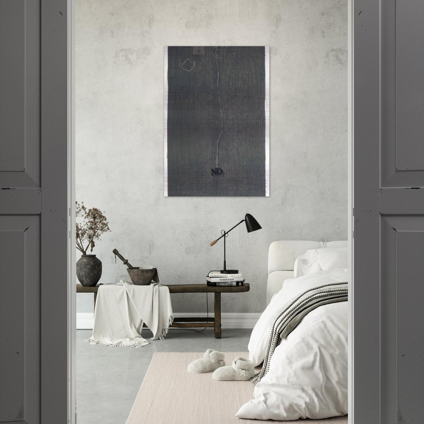 NO 1969 - Jasper Johns Brushed Aluminum Print - 70x100 cm / 28x40 inches | Jasper Johns Aluminum Print | Jasper Johns Prints