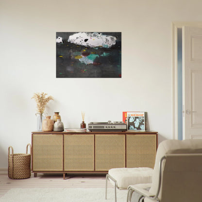 Fishes - 1986 - Wu Guanzhong Brushed Aluminum Print - 70x100 cm / 28x40 inches | Wu Guanzhong Aluminum Print | Wu Guanzhong Prints