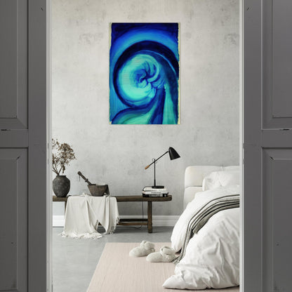 Blue I - Georgia O'Keeffe Brushed Aluminum Print - 70x100 cm / 28x40 inches | Georgia O'Keeffe Aluminum Print | Georgia O'Keeffe Prints