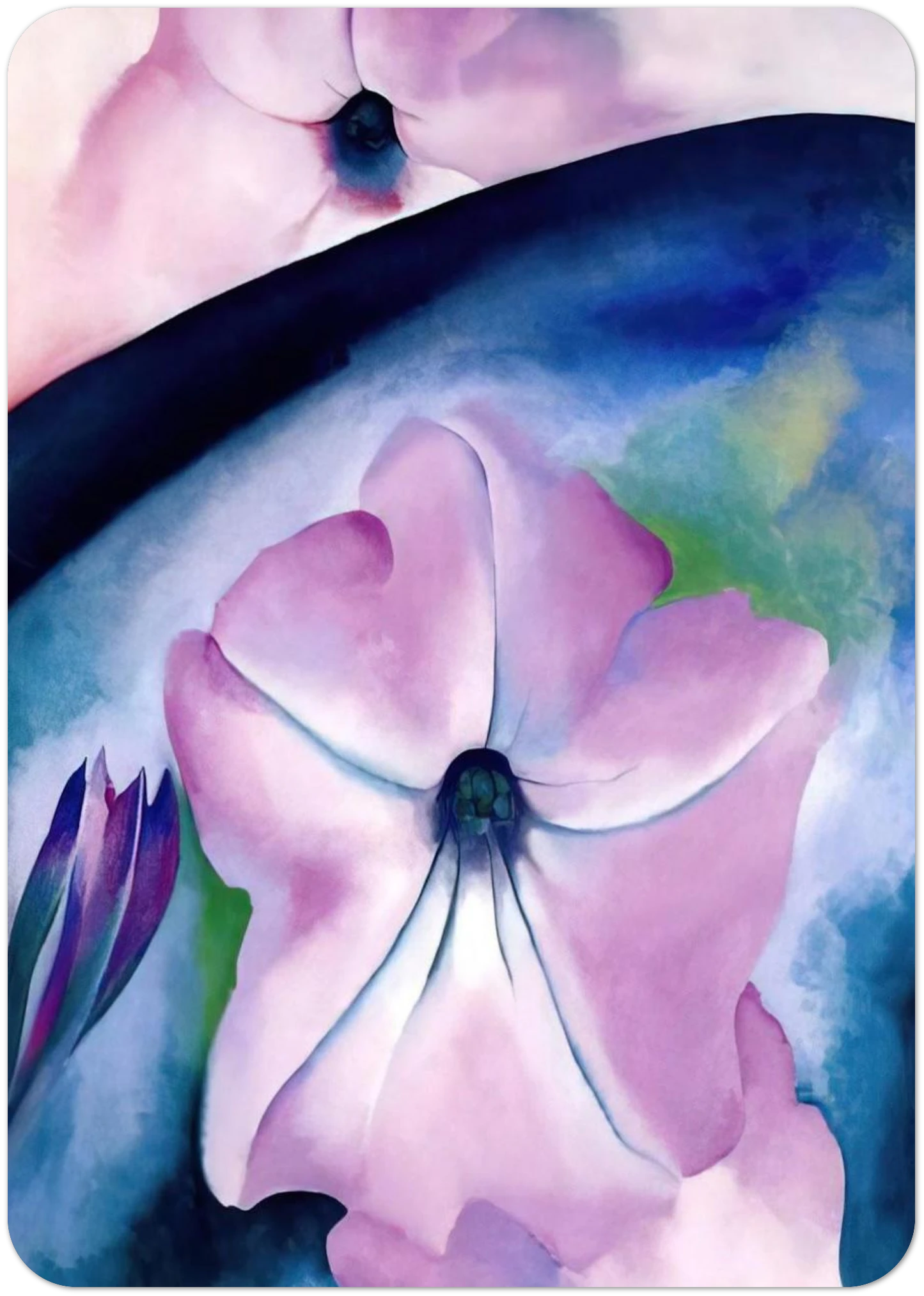 Petunia II By Georgia O'Keeffe Pack of 10 Post Cards | Georgia O'Keeffe Post Cards | A6 (10.5 x 14.8 cm) - 4.1 x 5.8 inches