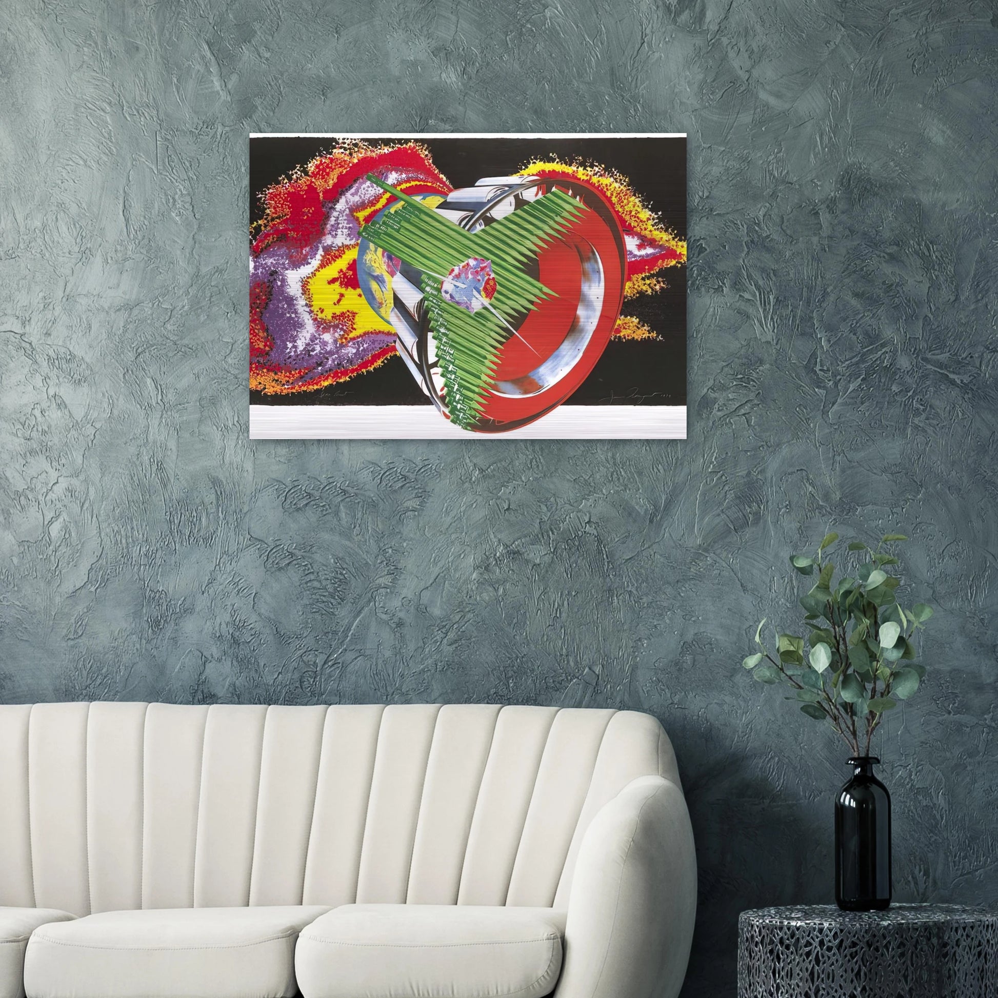 Space Dust - James Rosenquist Brushed Aluminum Print - 70x100 cm / 28x40 inches | James Rosenquist Aluminum Print | James Rosenquist Prints