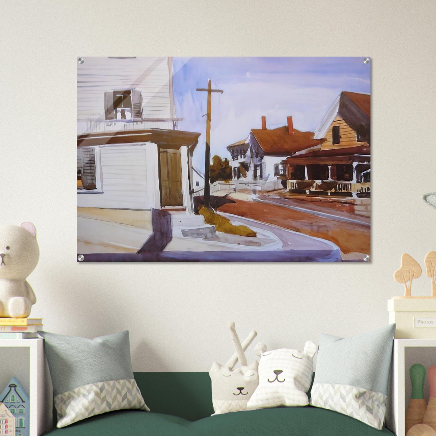 Street Corner - Edward Hopper Acrylic Print - 70x100 cm / 28x40″ inches