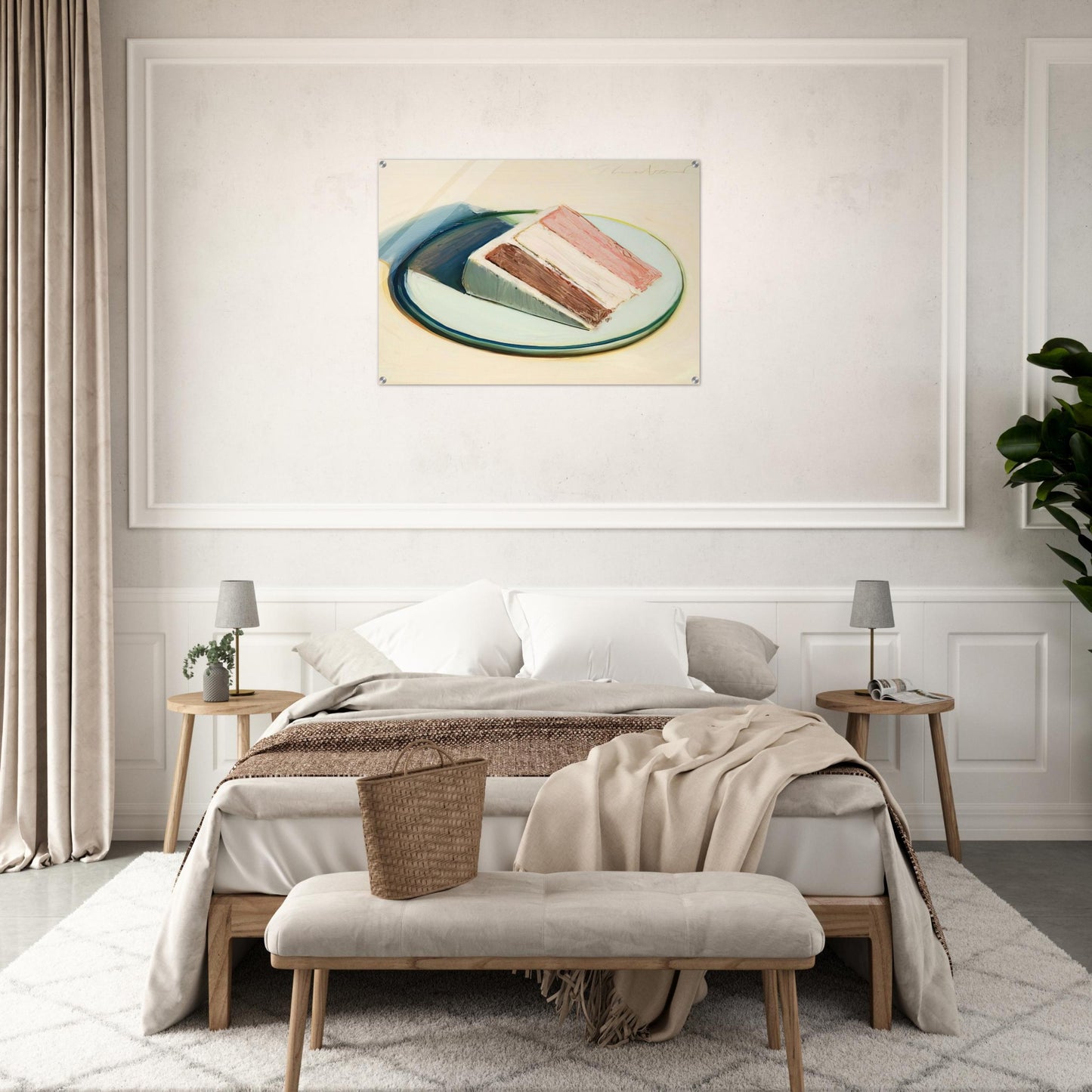 Cake Slice - 1979 - Wayne Thiebaud Acrylic Print - 70x100 cm / 28x40″ inches