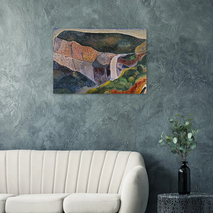 Govett's Leap - 1933 - Grace Cossington Smith Brushed Aluminum Print - 70x100 cm / 28x40 inches | Grace Cossington Smith Aluminum Print | Grace Cossington Smith Prints